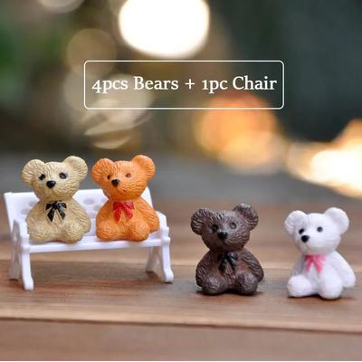 Inspired Living 5 Piece Miniature Animal Figurines Set For Fairy Gardens, Succulents And Aquariums 4