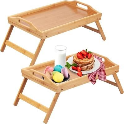 No Bed Tray Table with Foldable Legs
