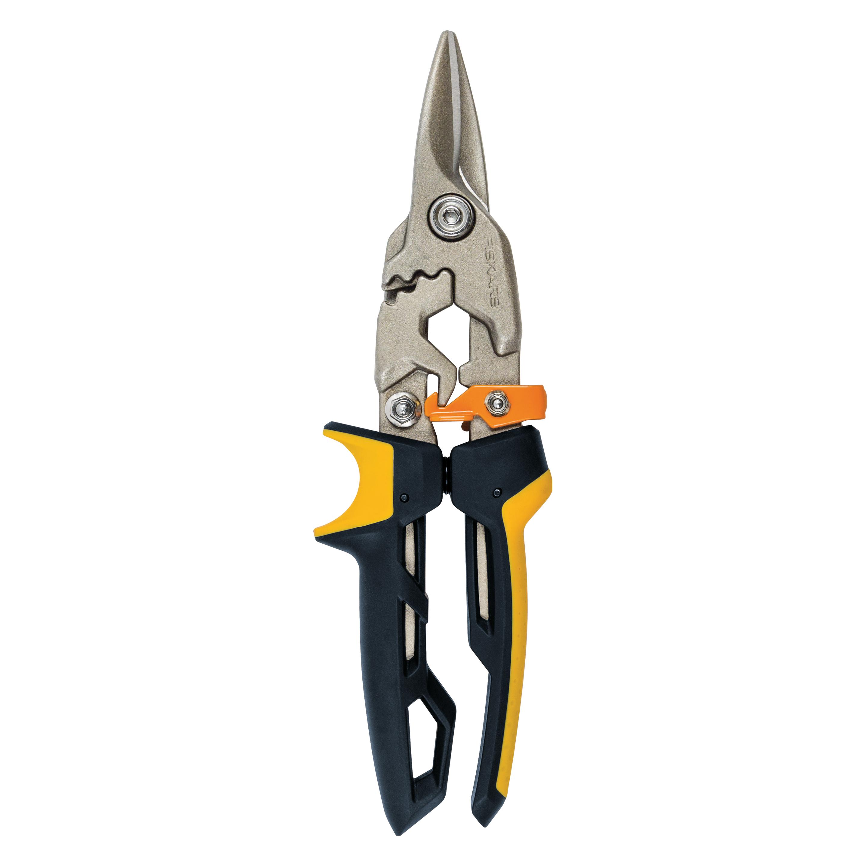 Fiskars PowerGear Aviation tin snips, straight cut (FS1027207)