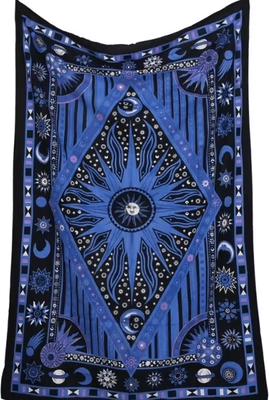 Inspire Curations Indian Tarot Mandala Tapestry Bohemian Hippie Wall Hanging Decor c 230x180cm