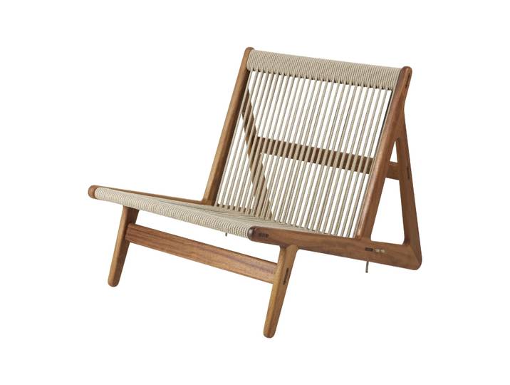 GUBI MR01 Initial outdoor lounge chair Irokoholz geölt