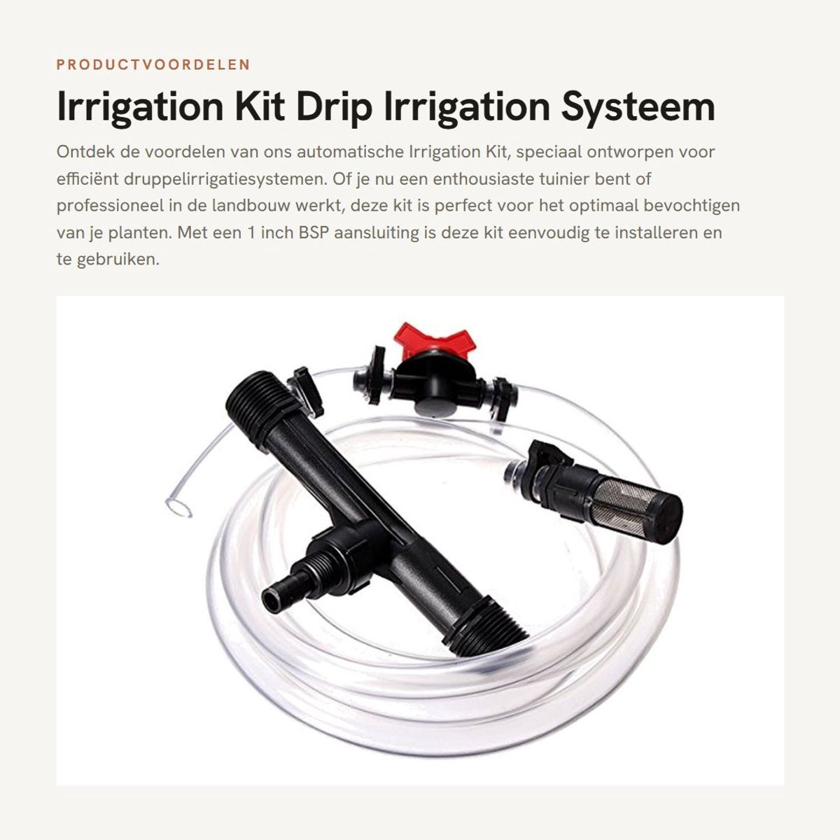 Dailygoods Irrigatiekit 1 Inch met Venturi Zeef en Mestinjectoren - Kunststof - Automatisch Drip Irrigation Systeem