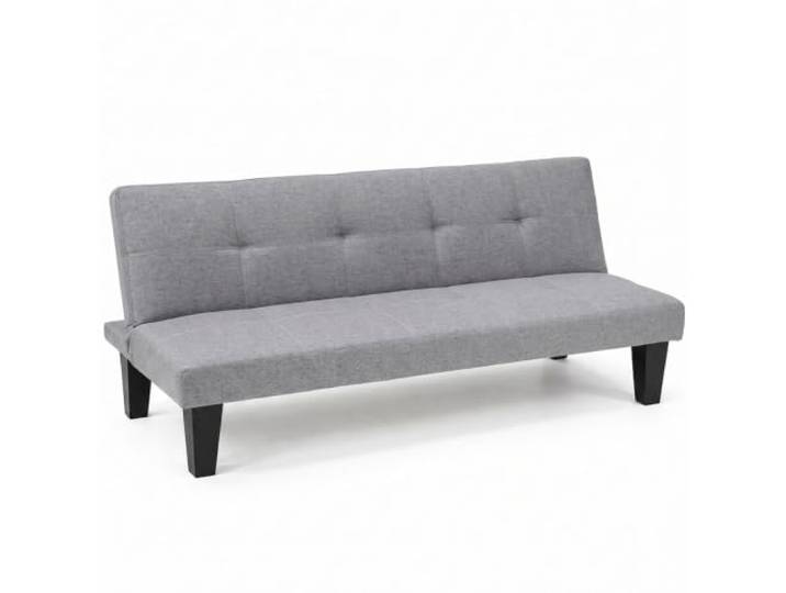beobeo 3-Sitzer-Schlafsofa Stoff Grau mit Verstellbarer Rückenlehne Smart 3-Sitzer-Schlafsofa aus Stoff mit 3-fach verstellbarer Rückenlehne
