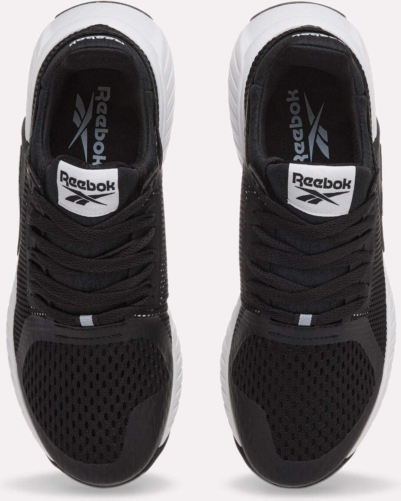 Trainingsschuh REEBOK "FLIP CHARGE", Damen, Gr. 40, schwarz-weiss (schwarz), Synthetik, Textil, Schuhe Trainingsschuh, ideal für Gym und Fitnessstudio schwarz 40