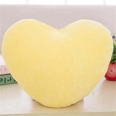 Lush Living Finds Comfortable PP Cotton Soft Heart Plush Pillow, Red & Pink Stuffed Heart Shape Decorative Pillow yellow