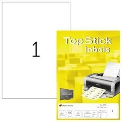 Without Brand Etikett TopStick 8720 210x297mm weiß 100 St./pack.