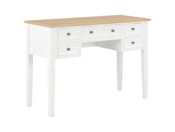 LKJephalotrope Schreibtisch mit 5 Schubladen 109,5x45x77,5cm Vielseitiger Konsolentisch fürs Schlafzimmer oder Arbeitszimmer mit strukturierter Ablage und robuster Holzkonstruktion.