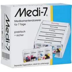 MEDI 7 Medikamentendosierer 7 Tage weiß 1 St