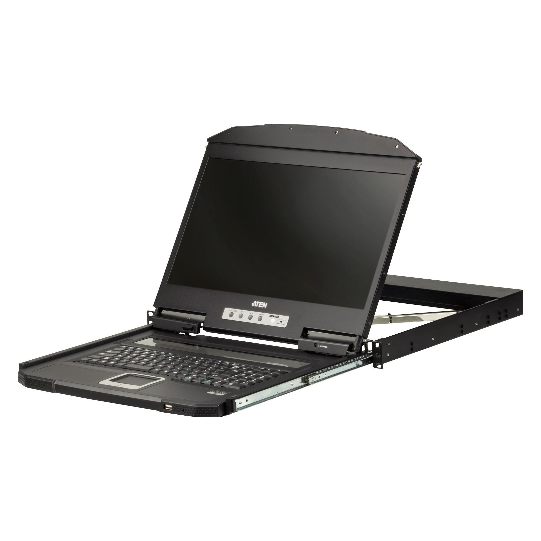Aten LCD Konsole 1U Short Depth USB HDMI Single Ra KVM-Konsole Die CL3700 ist eine Rail KVM mit kurz (CL3700NW-ATA-GG)