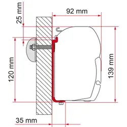 Fiamma Kit AS 110 Markisenadapter für Fiamma F45