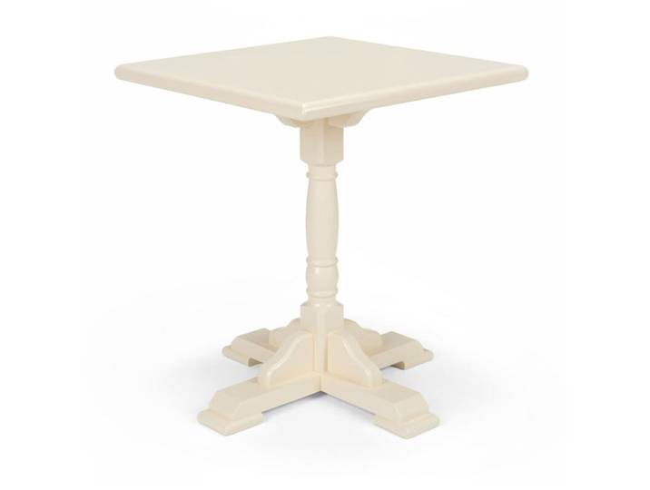 Küchentisch eckig 70x70 cm cremefarbig