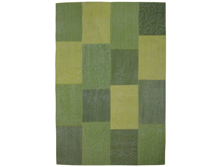 Teppich KAYOOM Lyrical 110 , grün (multi, grün), B:160cm H:13mm L:230cm, Baumwolle, Teppiche, Teppich, Handgefertigt, hochwertig verarbeitetes Unikat im Antik-Design