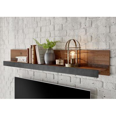 Wandregal HOME AFFAIRE "BROOKLYN", grau (old mix dekor, matera), B:153cm H:23cm T:18cm, Holzwerkstoff, Regale, Wandregal, Breite ca. 153 cm