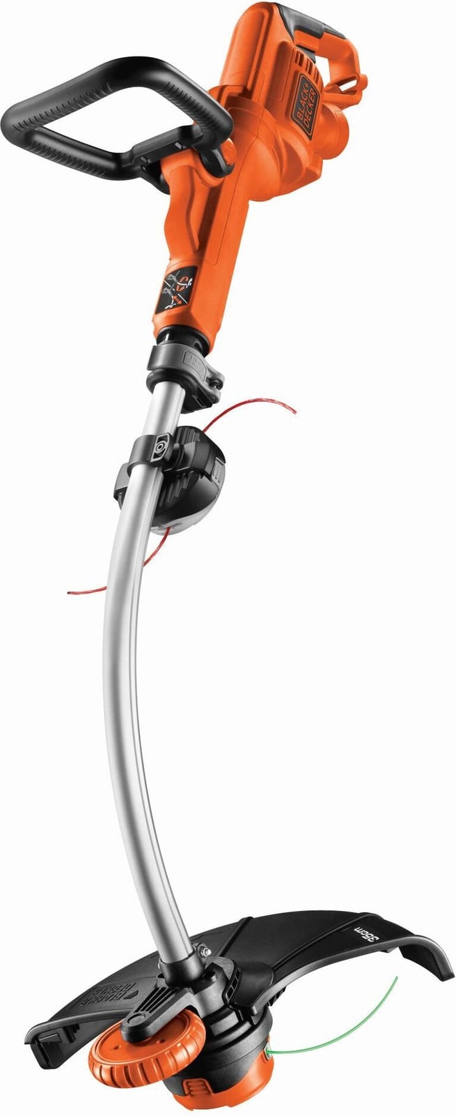 Black+Decker snoerloos grasmaaier met snijlijn, oranje/zwart