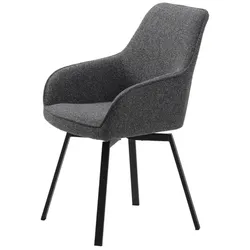 Unique Furniture ALMA Esszimmerstuhl Grau Polyester 49590000