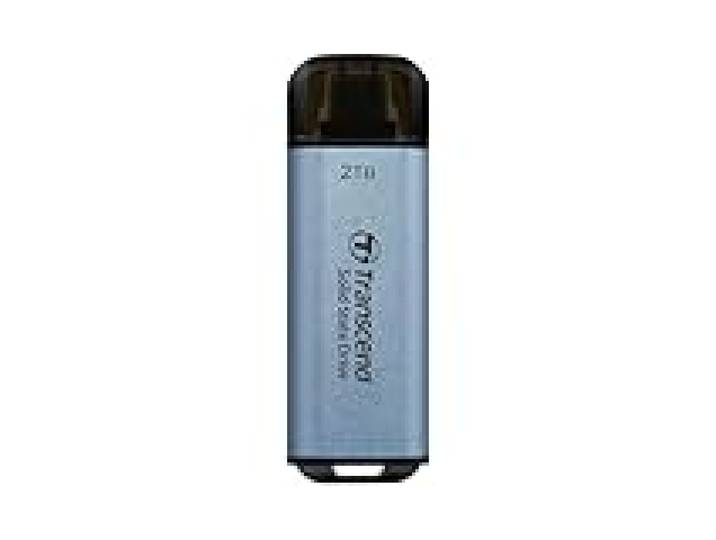 Transcend 2To ESD300 Clé USB SSD Portable, 1050 Mo/s, USB-C, Bleu Ciel