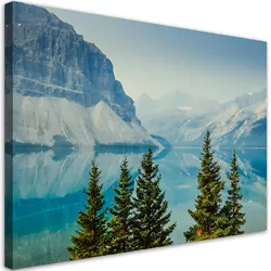 WANDBILD berge see natur