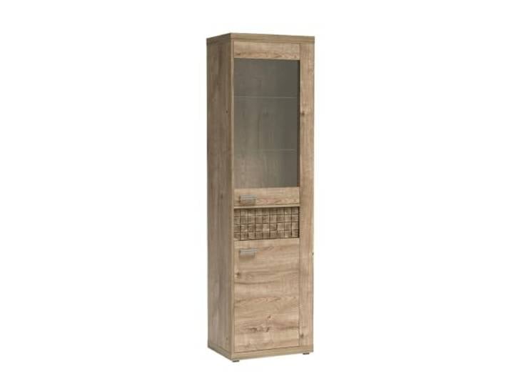 Komodee Vitrine BALESTRAND - Eiche - Schublade - 57 x 201 x 41 cm