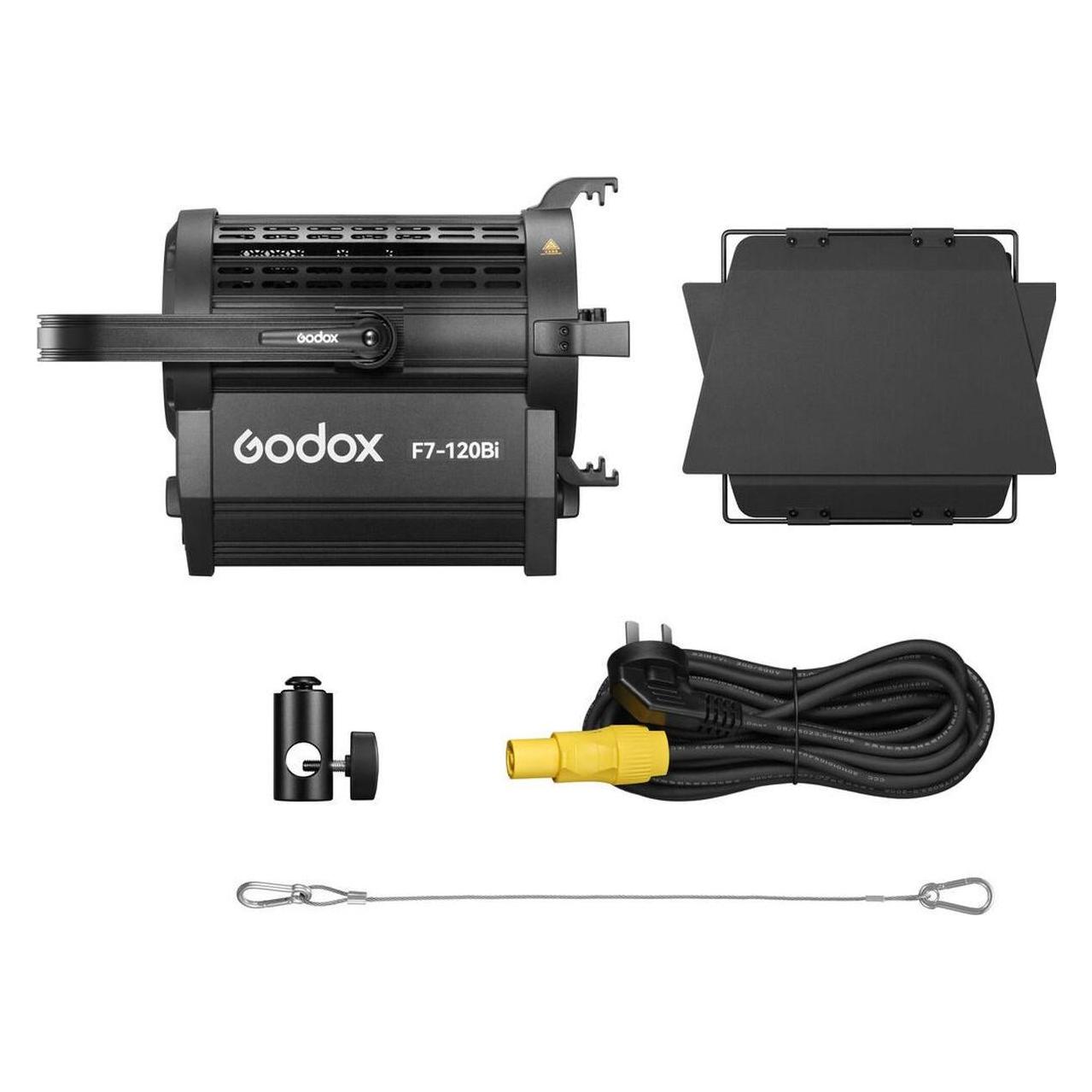 Godox F7 120Bi K2 Bi color LED Fresnel Light ( Stand Mount ) (Videoleuchte) (D258471)