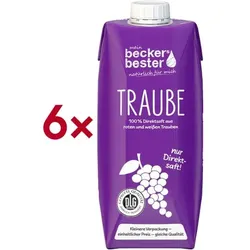 beckers bester Direktsaft »Traube« 6 Stück je 0,75 L