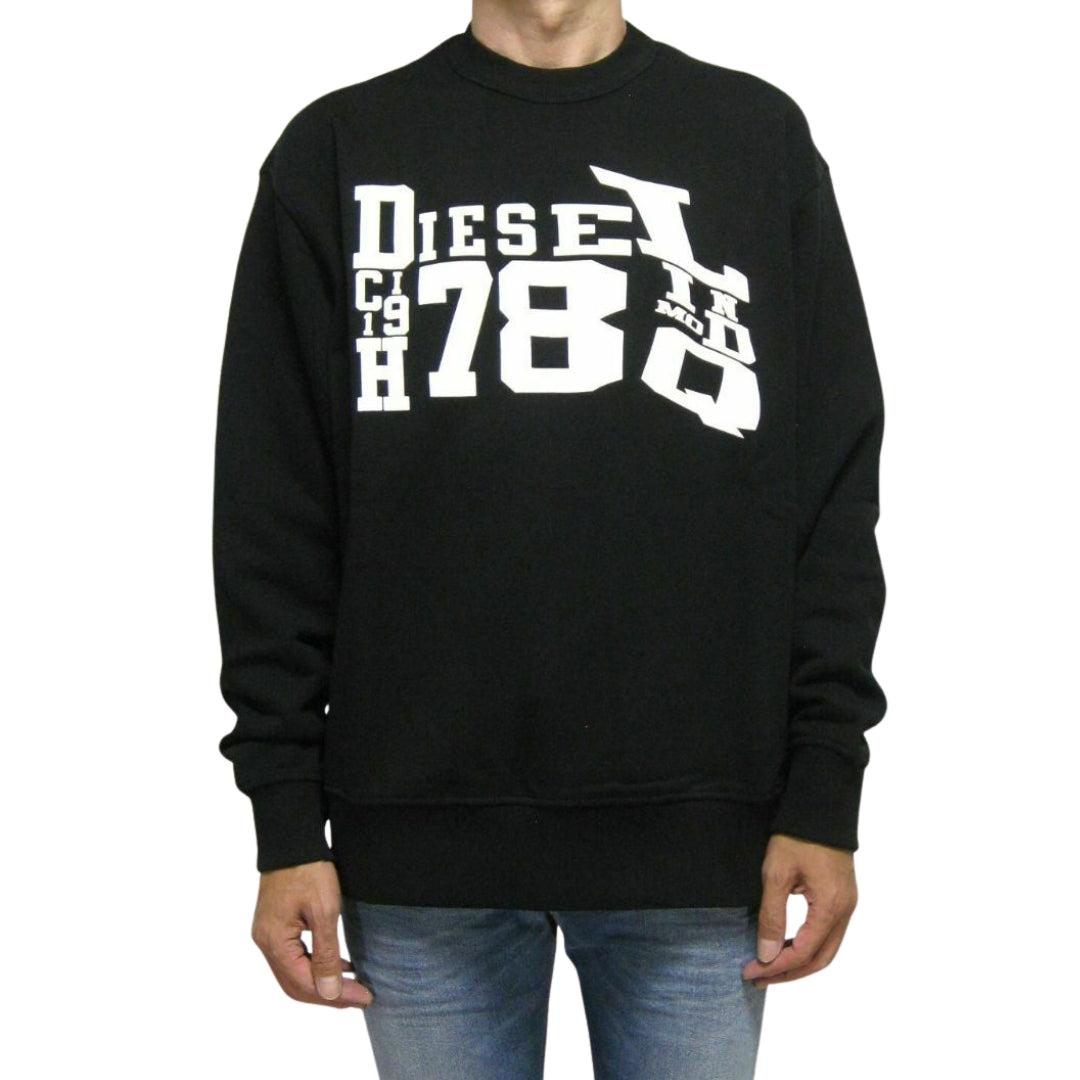 Diesel Distorted Logo Zwarte Sweatshirt