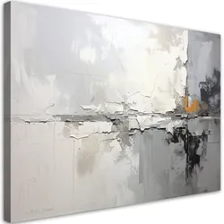 BILD auf Leinwand, Grau beige Abstrakt