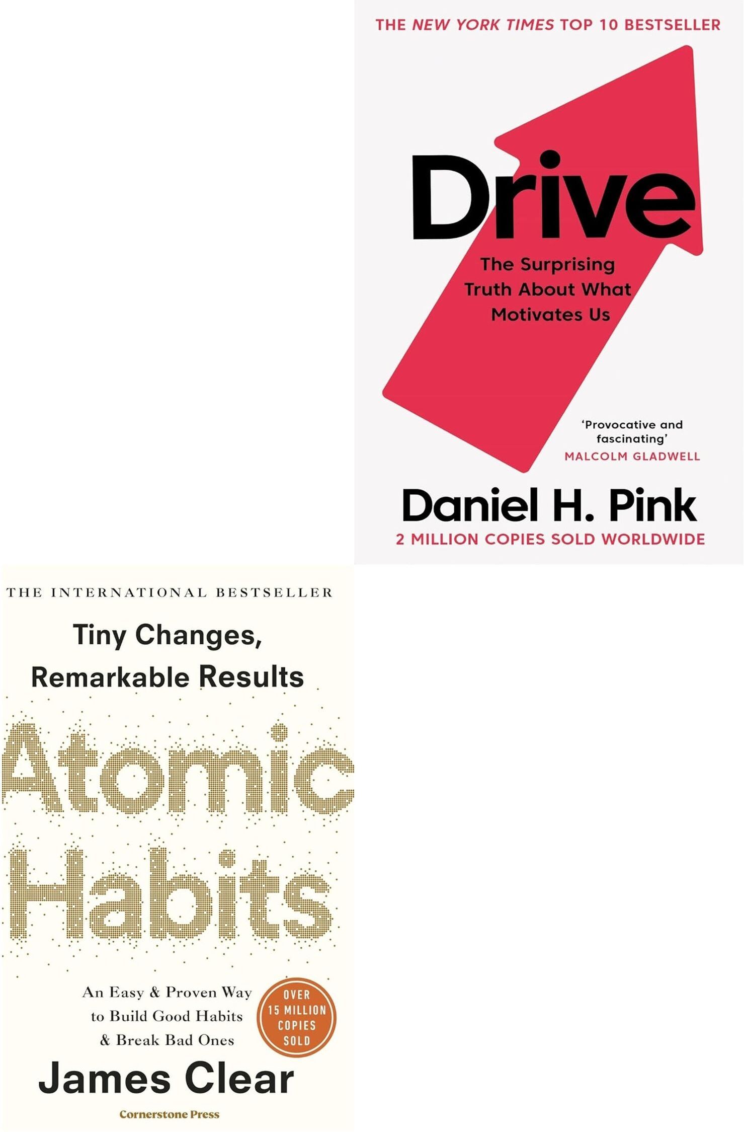 Canongate Books Drive The Surprising Truth, Atomic Habits 2 Books Collection Set