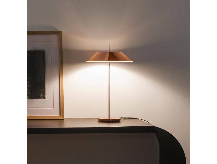 Vibia Designer Tischlampe Mayfair, dimmbar, kupfer, für Flurbereich, Metall, Design