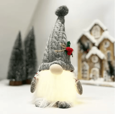 Inspire Picks Festive Christmas Gnome Doll Ornament Santa & Rudolf Lantern Decor christmas Doll Grey