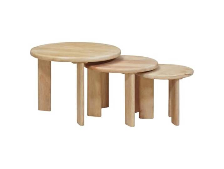 IBUQDDV Nesting-Couchtische 3 STK. Schwarz Ø 54 x 40 cm Minimalistisches Design, platzsparend, für Drinks und Zeitschriften, flexible Anordnung, einfache Montage