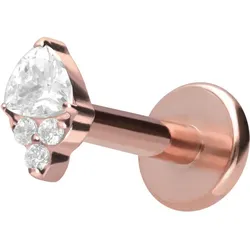 Titan Labret mit Push Fit EINGEFASSTE KRISTALLE