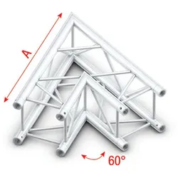 Milos Pro-30 Square G Truss - Corner - Heavy Duty QCVU20 - 60° corner - heavy duty - silver - G
