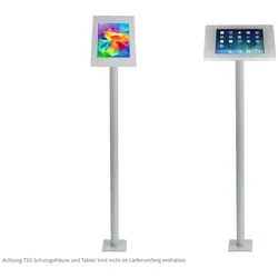TabLines TBS002S Tablet Bodenständer zum Festschrauben, silber