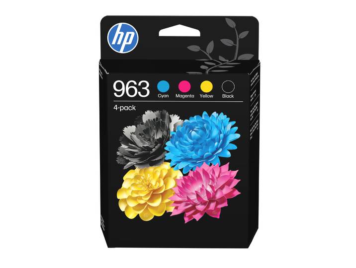 Hp 963 Pack De 4 Cartouches D'Encre Noir/cyan/magenta/jaune Authentiques