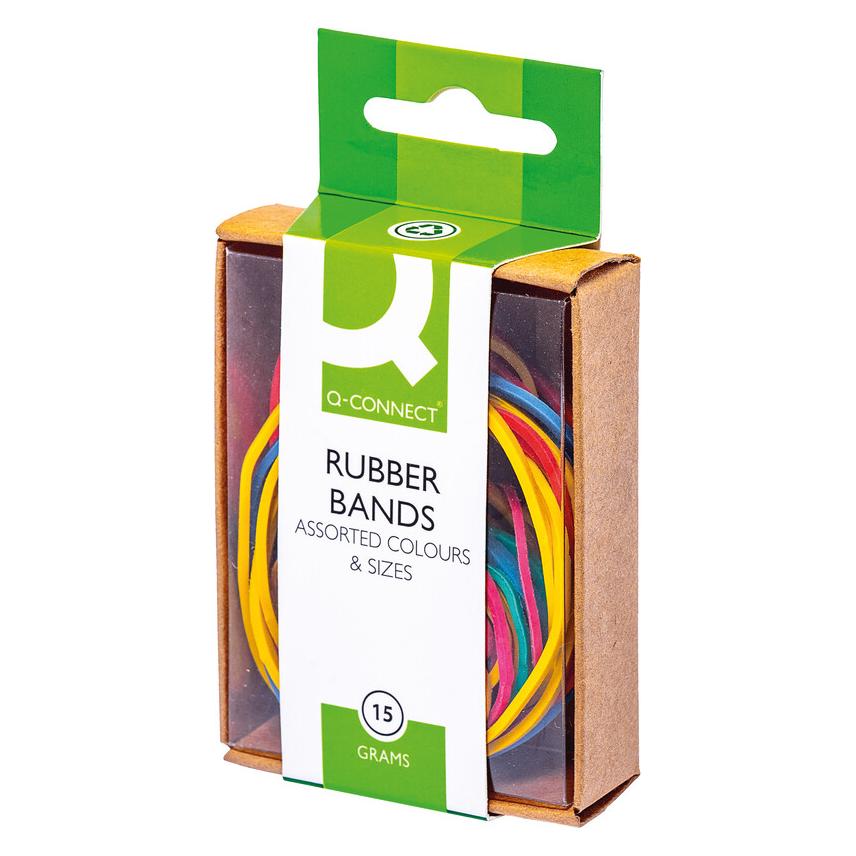 Q-Connect Gummiringe bunt 15g (34 Stk.) (KF02032)