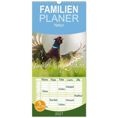 Familienplaner 2027 - Emotionale Momente: Wild und Jagd. mit 5 Spalten (Wandkalender, 21 x 45 cm) CALVENDO