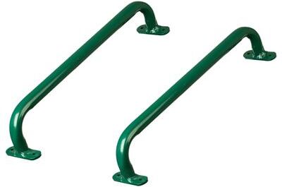 PLAYBERG Green Metal Safety Grab Handles Set, Kids Outdoor Play House Hand Grip Bars for Jungle Gym Playground Set Accessory
