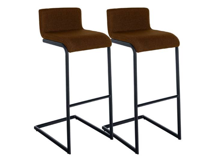 CLP Barhocker Newport (Set, 2er), Freischwinger, Kunstleder oder Stoffbezug