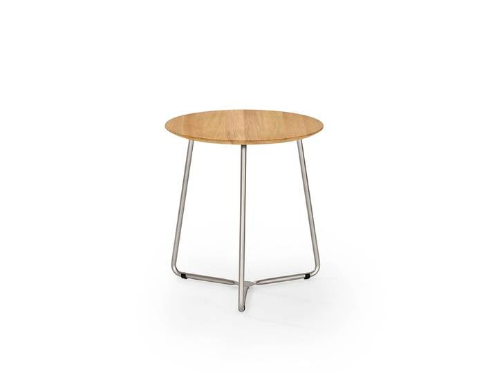 Weishäupl Balcony Bistrotisch Teak/Edelstahlgestell Ø65 cm