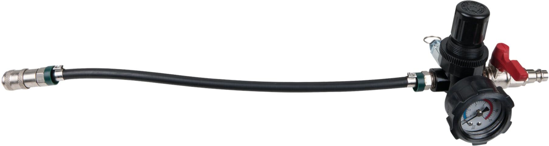 KS Tools Turbolader-Ladeluft-System Lufteinlass-Adapter mit Schlauch und Manometer, 450 mm (460.2481)