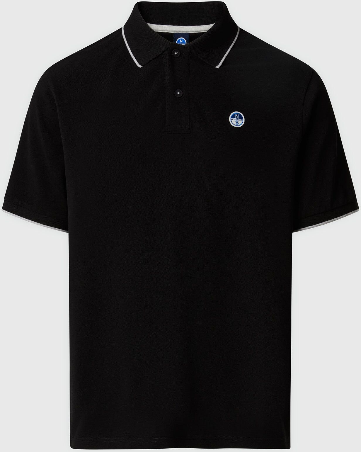 North Sails Polo con bordi a contrasto Black 3XL