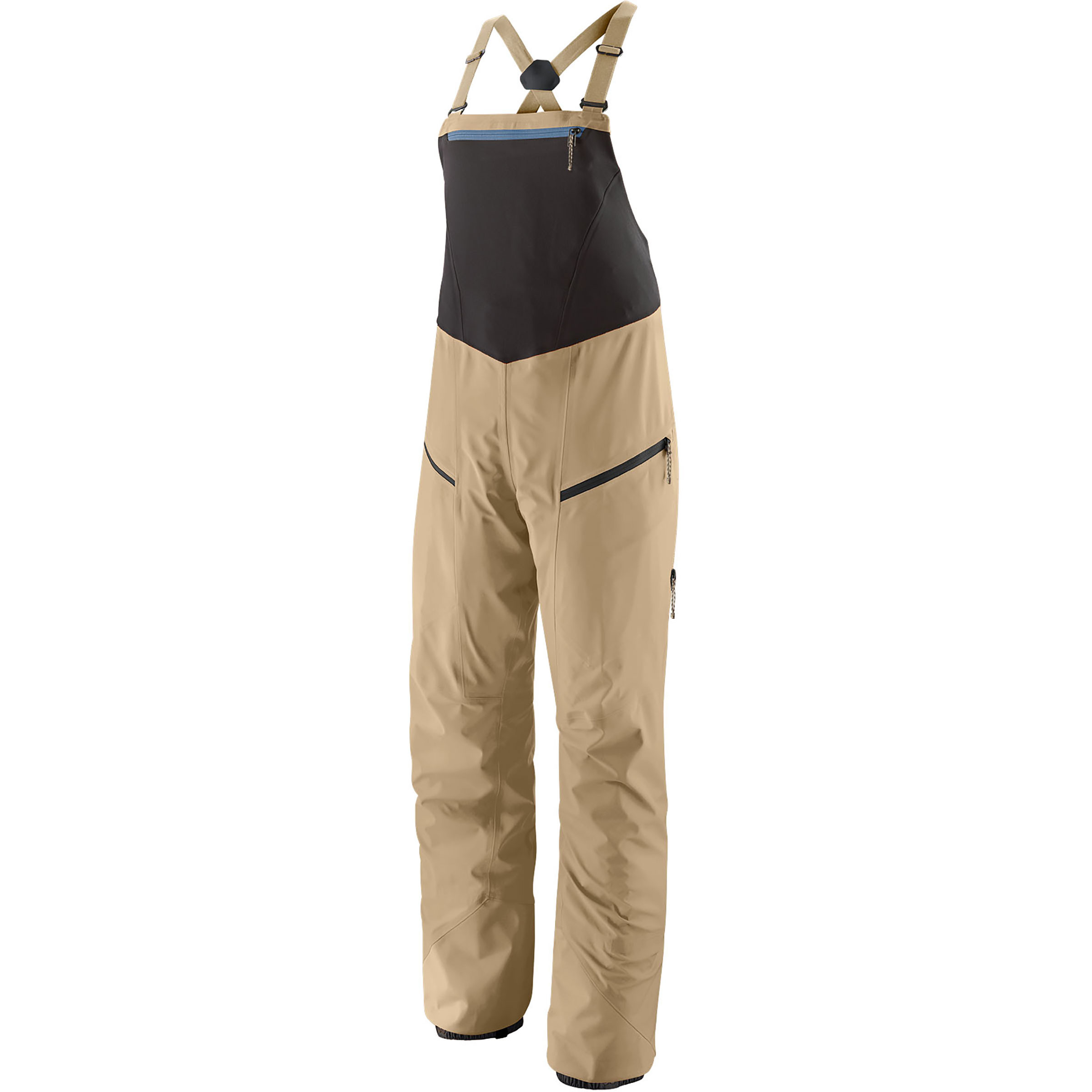 Patagonia Snowdrifter Bib Hose Damen Hardshellhose & Regenhose beige Größe L Trekking Winddicht Wasserabweisend