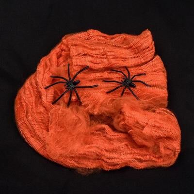 Uplift Picks Realistic White Cobweb Halloween Party Decoration orange