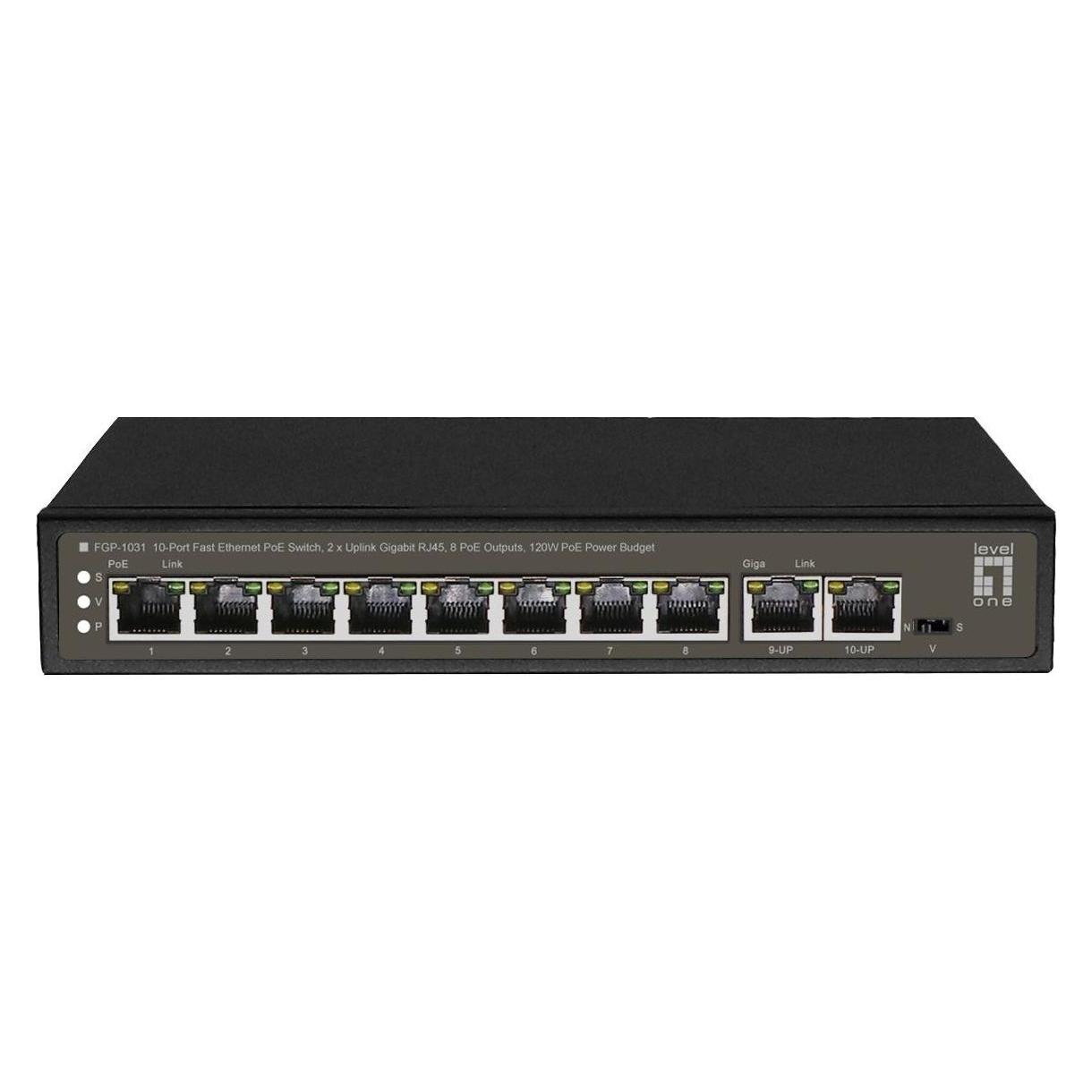 LevelOne Switch 28x FE FGP-1031 2xGE 8xPoE sw (28 Ports) (FGP-1031)