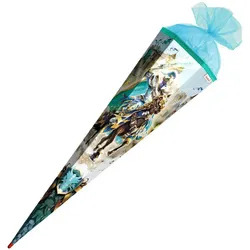 Roth Motiv-Schultüte, Ritter, 85cm, eckig, Rot(h)-Spitze, Tüllverschluss