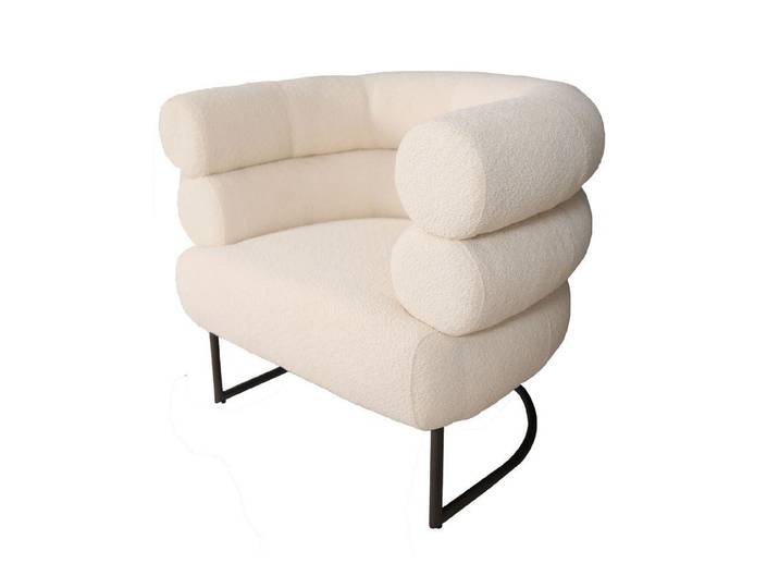 daslagerhaus living Ohrensessel Club Sessel Cosmopolitan Boucléstoff creme