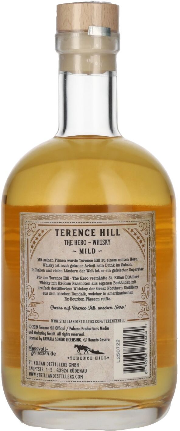 St. Kilian Terence Hill THE HERO Whisky Mild 46% Vol. 0,7l