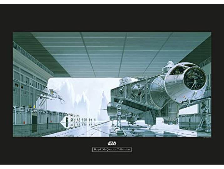 Komar Star Wars Classic RMQ Hangar Shuttle - Größe: 70 x 50 cm, Wandbild, Poster, Kunstdruck (ohne Rahmen)