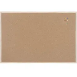 Viking Pinnwand Nicht magnetisch Wandmontage Kork 120 (B) x 1,4 (T) x 90 (H) cm Holz Braun