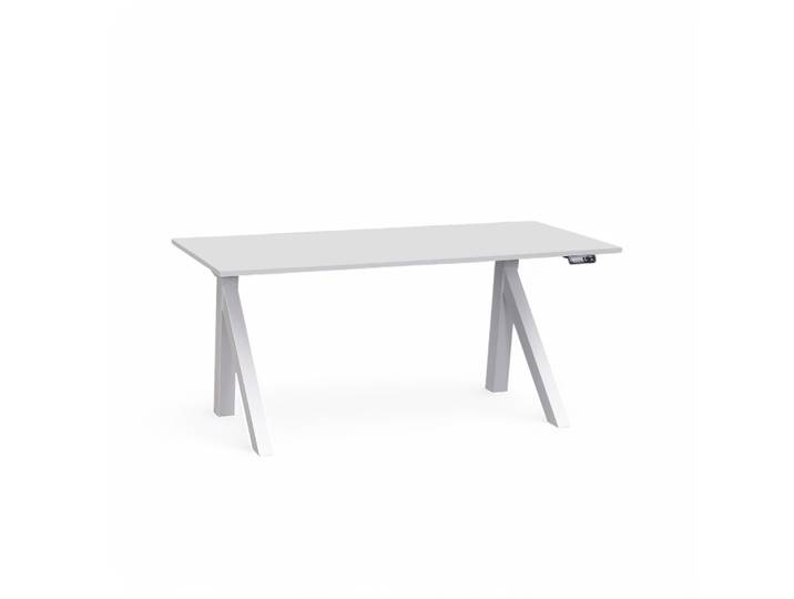 Ergonomischer Elektrisch höhenverstellbarer Schreibtisch Tradingzone Design Lift 140x70 cm, Lichtgrau/Weiss, Neu, Tisch - ideal fürs Homeoffice oder Büro